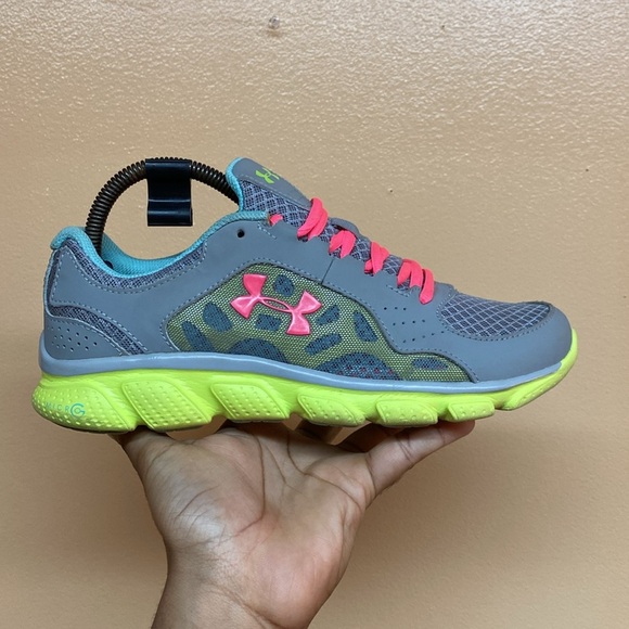 Under Armour Micro G Gray Pink Blue Green - Picture 6 of 16